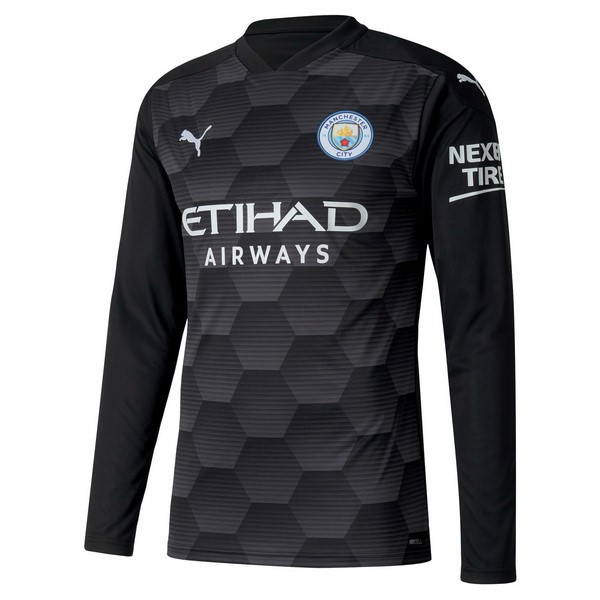 Tailandia Camiseta Manchester City 1ª Kit ML Portero 2020 2021 Negro